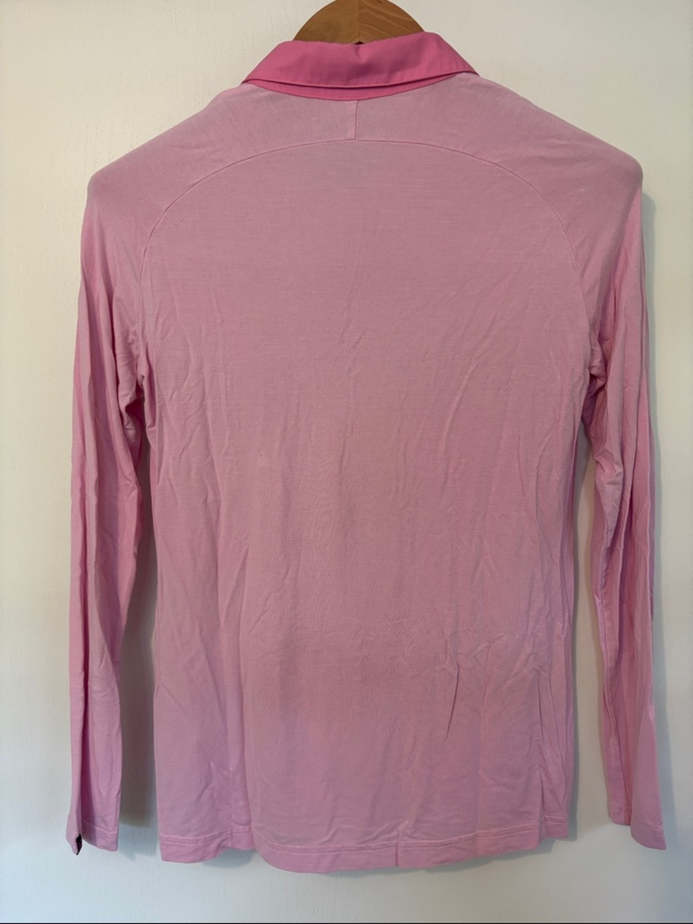 VTG GG Blue Womens Pebble Beach Pink Long Sleeve Top Medium Preppy Golf Bodycon - Picture 2 of 8